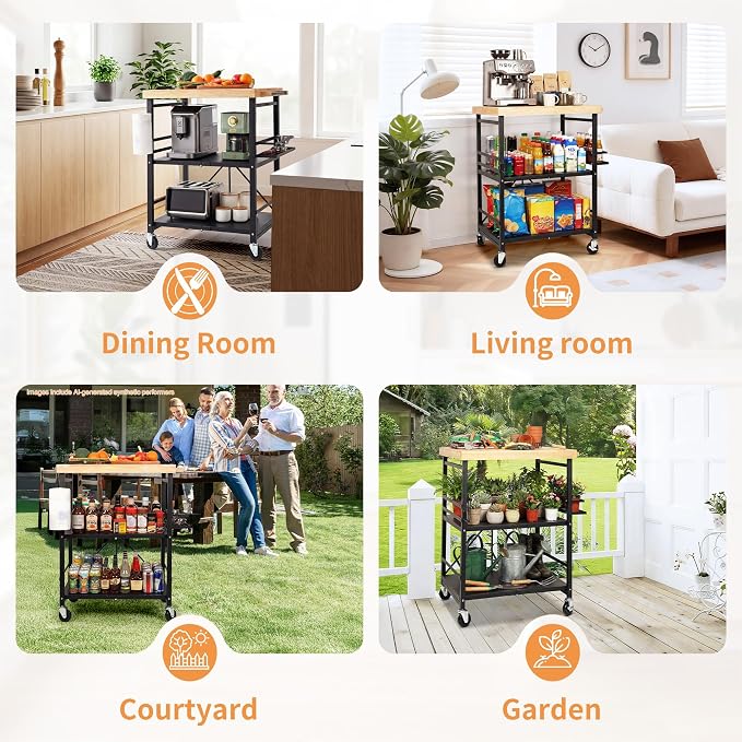 PLKOW Foldable Kitchen Cart - Image 6