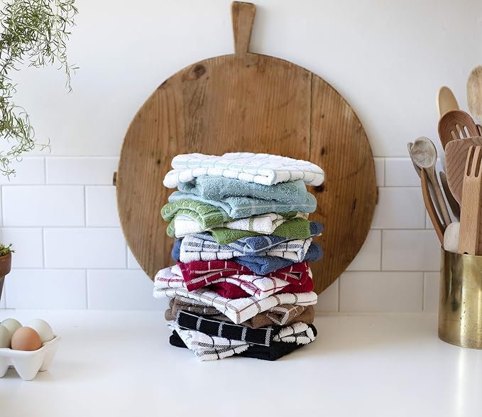 Ritz Premium 100% Cotton Terry Check Kitchen Dish Towels - Image 8