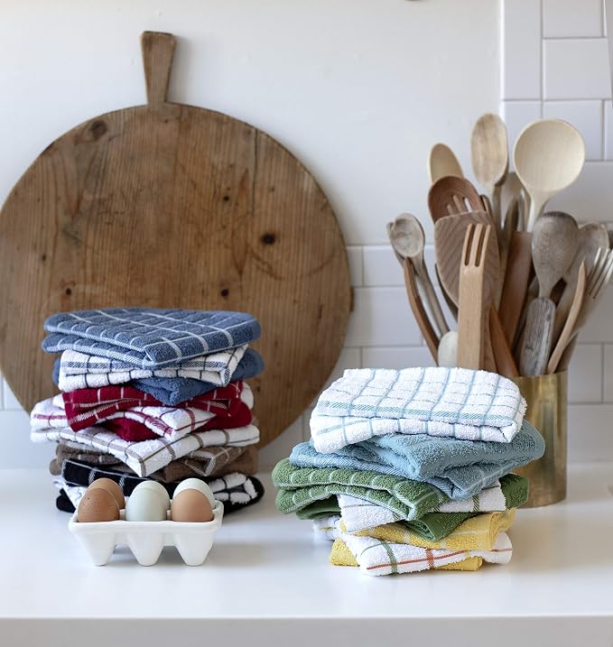 Ritz Premium 100% Cotton Terry Check Kitchen Dish Towels - Image 9