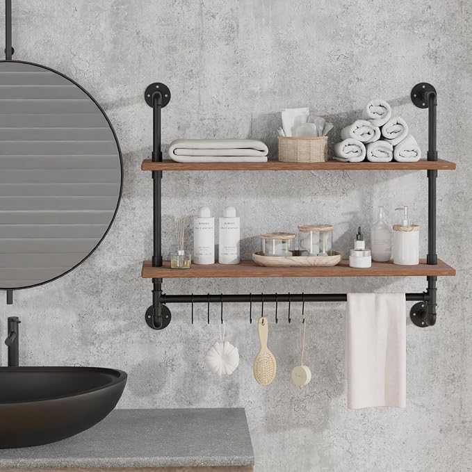 ROGMARS Industrial Pipe Shelving Bathroom Shelves - Image 5