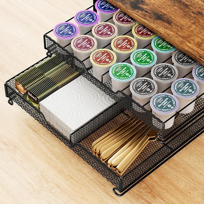 Plaviya Coffee Bar Station Organizer, 4 Tier K Cup Organizer Mug Holder - Image 4