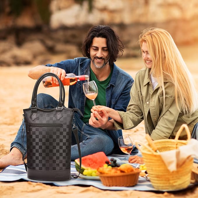 Tirrinia Insulated Wine Gift Carrier Tote - Image 6