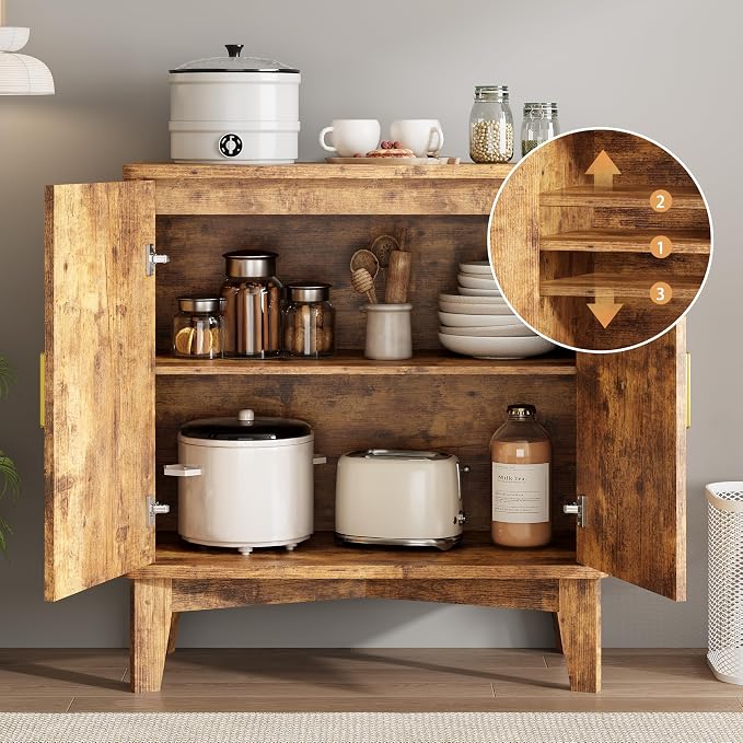 Xixini Fluted Sideboard Buffet Cabinet - Image 4