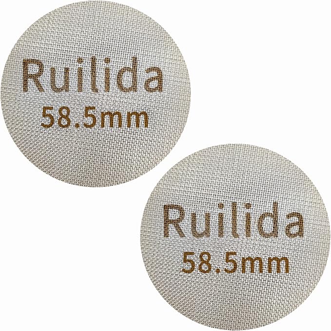 2 Packs Espresso Puck Screen 58.5mm, Reusable 1.7mm Thickness 150μm 316 by Ruilida