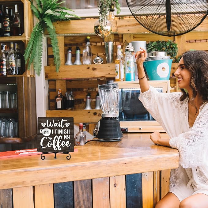 Coffee Bar Decor, Farmhouse Kitchen Table Decorations, Cafe Station Accessories - Image 7