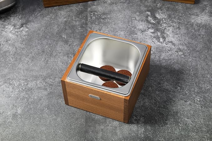 coffee knock box replacement for breville knockbox Sturdy solid wood and - Image 5