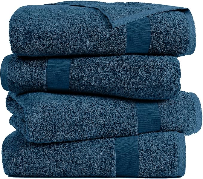 RIVERSIDE Medium Bath Towel Set of 4, 24x48 Inches – 100% Ring-Spun Cotton Bath - Image 4