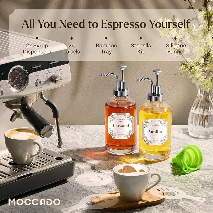 Glass Coffee Syrup Dispenser for Coffee Bar - Image 2
