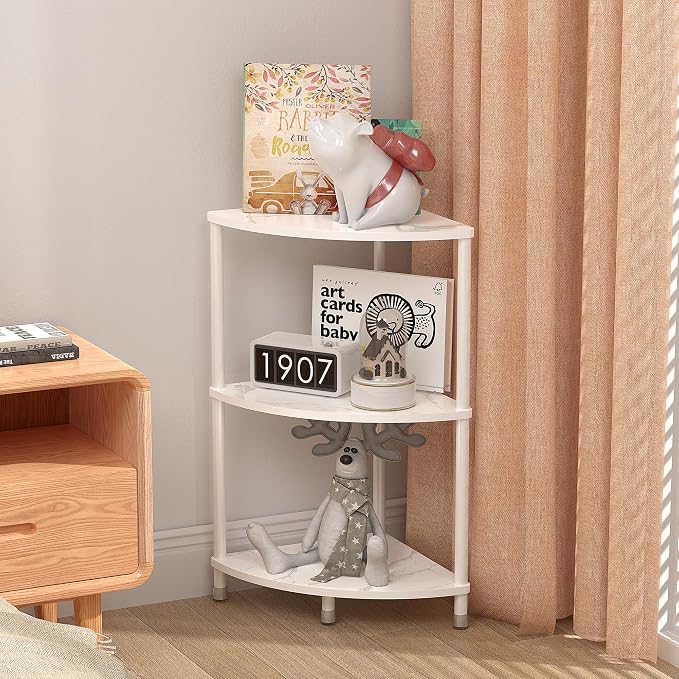 3 Tier Corner Shelf Stand, 23.2" Kitchen Shelf Organizer - Image 4