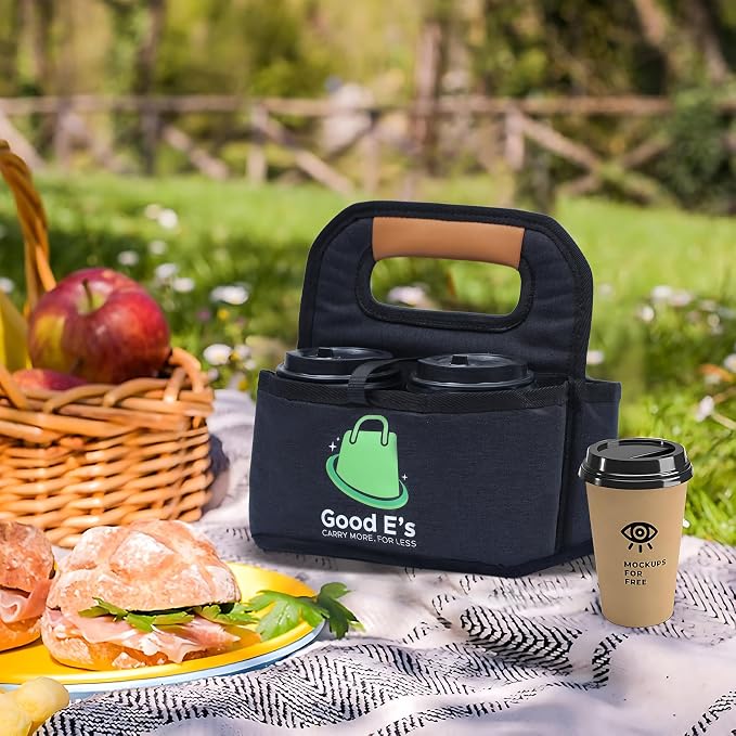 Good E’s 4 Cup Reusable Coffee Cup Carrier - Image 4
