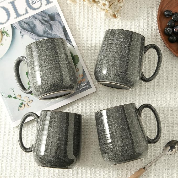 HASENSE Ceramic Coffee Mugs - 15 OZ Large Coffee Cups Set of 4 - Image 7