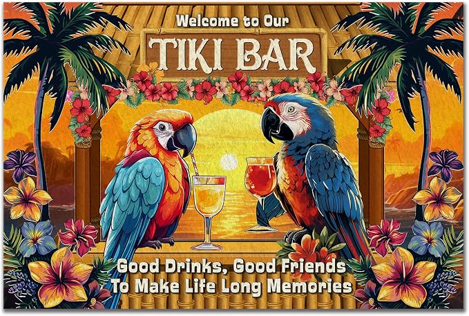 THUYPT Personalized Tiki Bar Mat, Dish Drying Mat by Handmade