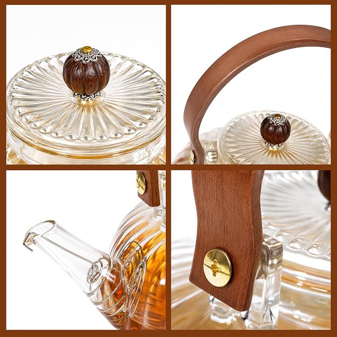 Borosilicate Glass Teapot Stovetop Safe 30 oz/900 ml - Image 5