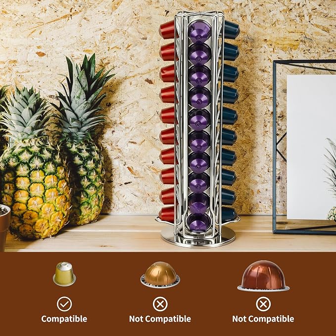Silver 40 Pods Coffee Pod Holder - Image 4