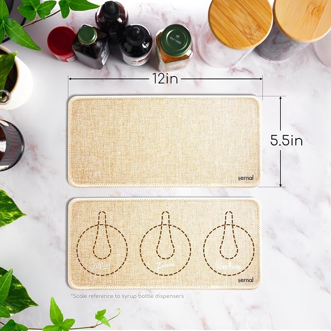 Ternal Harvest Burlap Coffee Bar Mats – 5.5x12in Drying Mat - Image 3