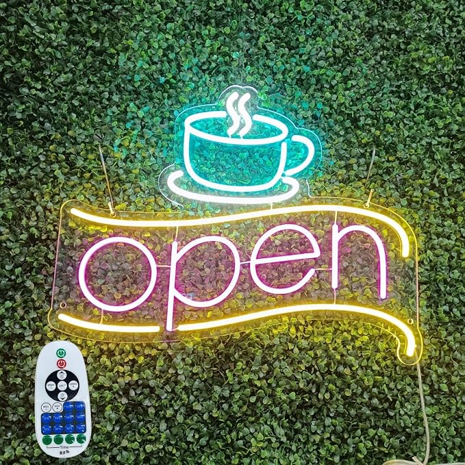 Coffee bar signs Coffee sign wall art Decor accessories Led light Cafe Sign by NEONGRAND