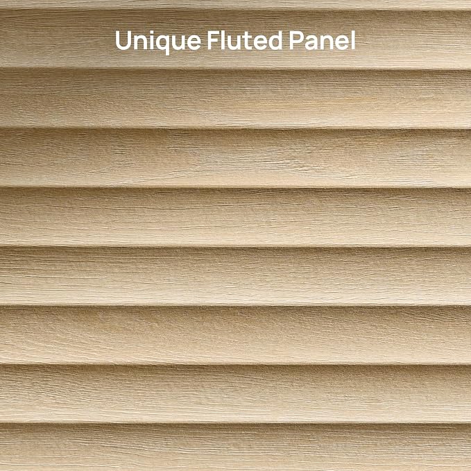 SICOTAS Buffet Cabinet with Storage, Fluted Accent Sideboard Modern Credenza - Image 4