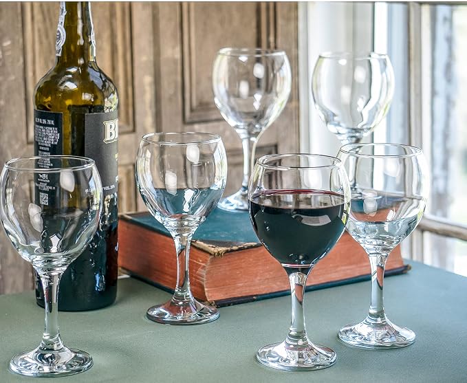 Red Co. Multipurpose Classic Stemmed Clear Wine Glasses, 12.25 fl oz — Set of 4 - Image 6