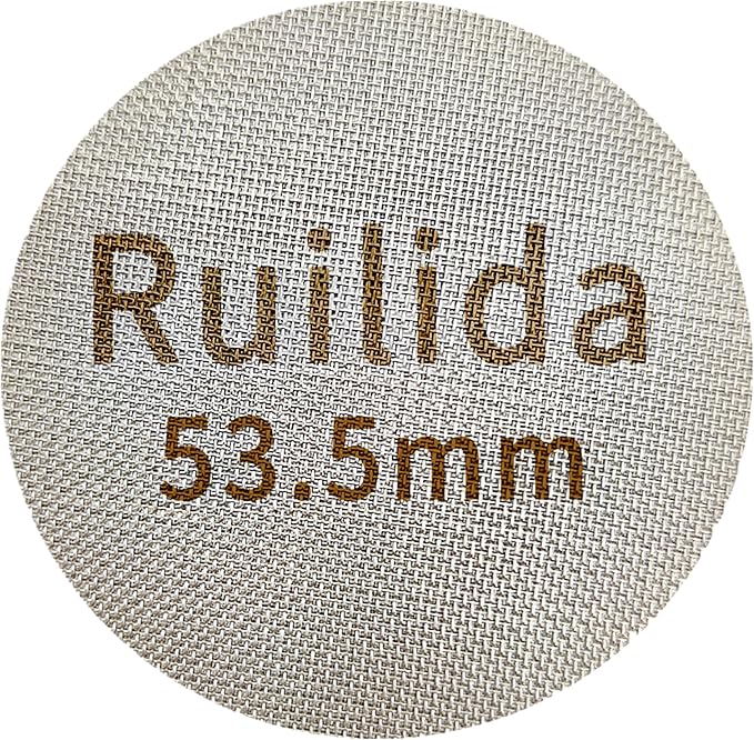 Espresso Puck Screen 53.5mm, Reusable 1.7mm Thickness 150μm 316 Stainless Steel by Ruilida