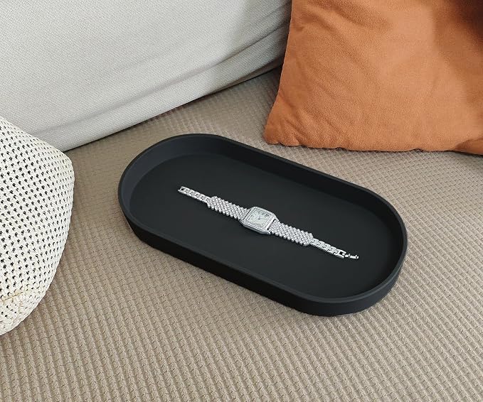 Black Small Oval Tray, 3 Pack, Countertop Organizer | - Image 7