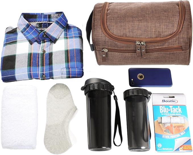 Vercord Mens Toiletry Bag Wash Travel Small Shaving Dop Kit Shower Bathroom - Image 5