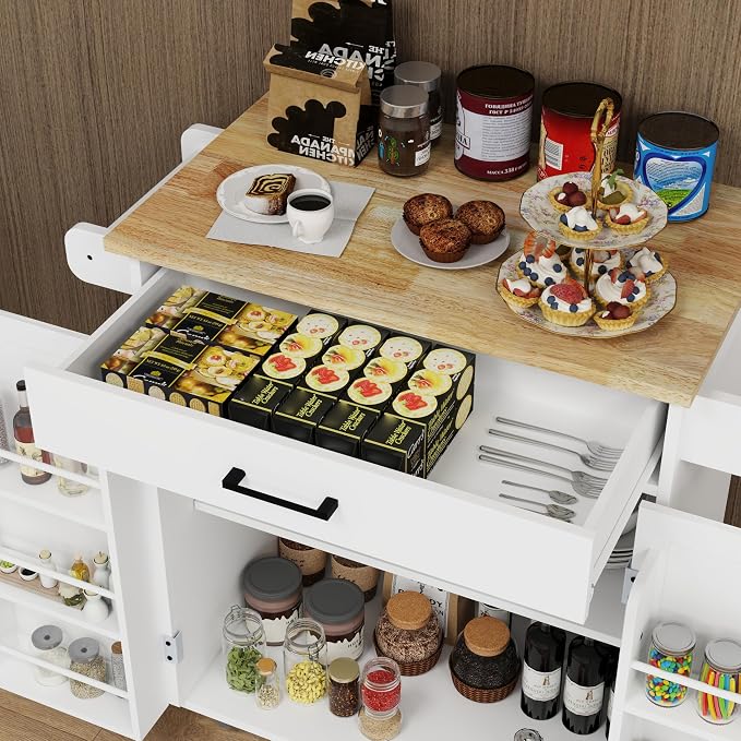 Small Kitchen Island on Wheels - Image 6