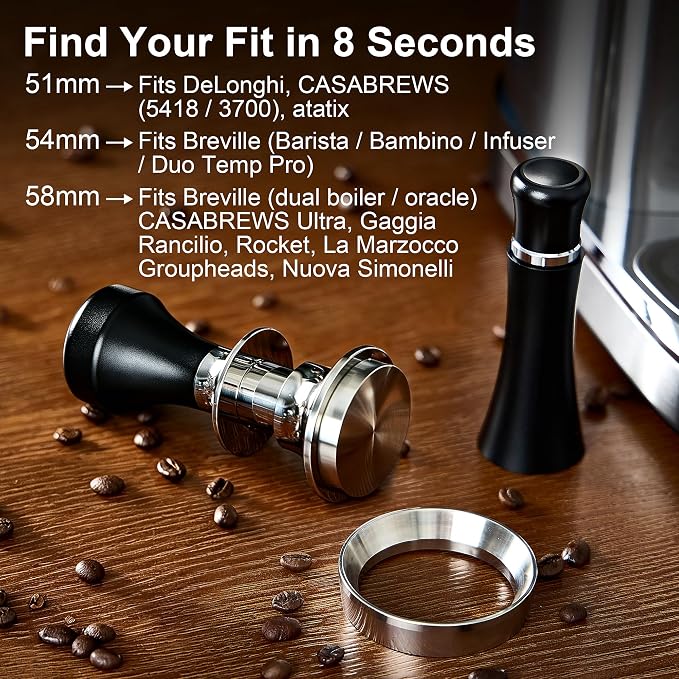 Reoszeank 54mm Espresso Accessories Kit, 30lb Spring Loaded Calibrated Tamper - Image 5