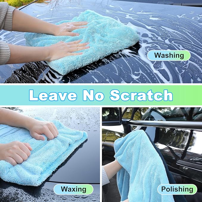 JOYMOOP Microfiber Towels for Cars, Quick Drying Car Microfiber Cleaning Cloth - Image 6