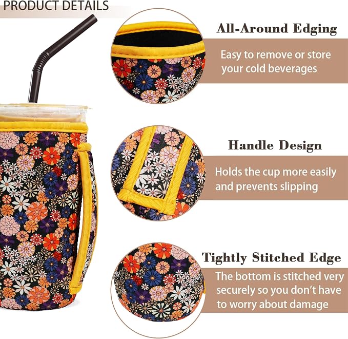 3 Pack Iced Coffee Sleeve Insulator Sleeves - Image 3