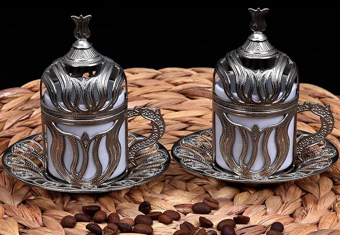 Kuchengerate 2pcs Turkish Greek Arabic Moroccan Coffee Cups - Image 8
