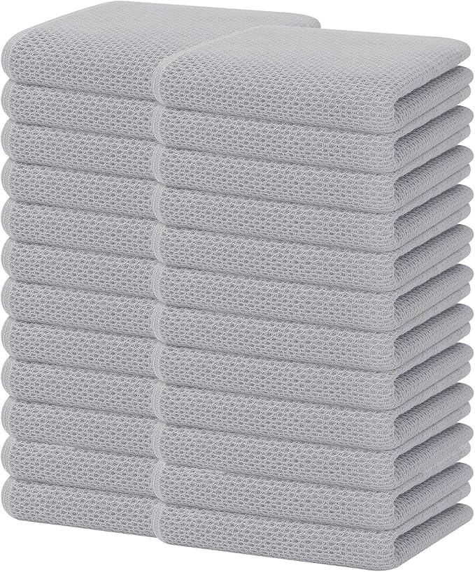 Homaxy 100% Cotton Waffle Weave Kitchen Dish Towels, Ultra Soft Absorbent Quick by Homaxy