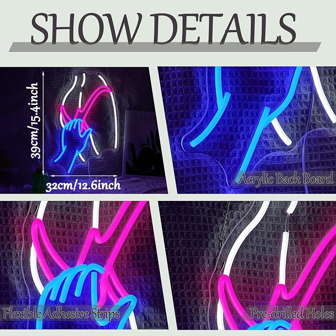 Lady Neon Sign for Wall Decor Beauty Miss Led Light Up Sign Preppy Girl Neon - Image 2