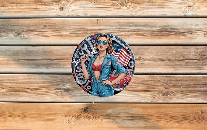AWISZZZ Maintenance Room Metal Sign 8x8in Round Industrial Plaque - Image 6