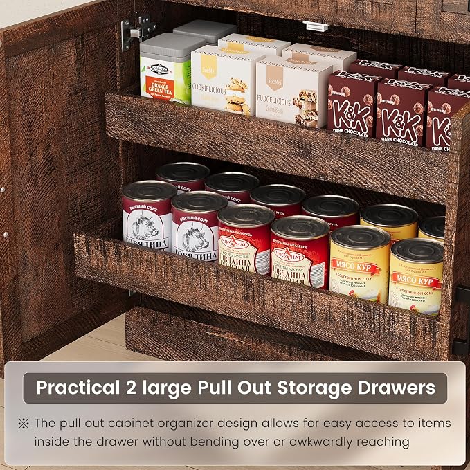 ELYKEN 71" Tall Ktchen Pantry Cabinet - Image 7