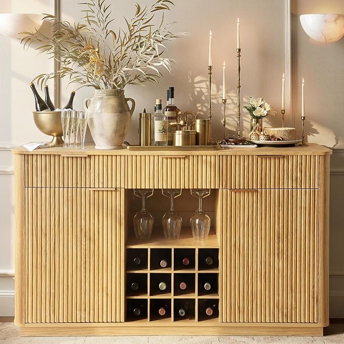 win2win Fluted Sideboard Buffet Cabinet - Image 5