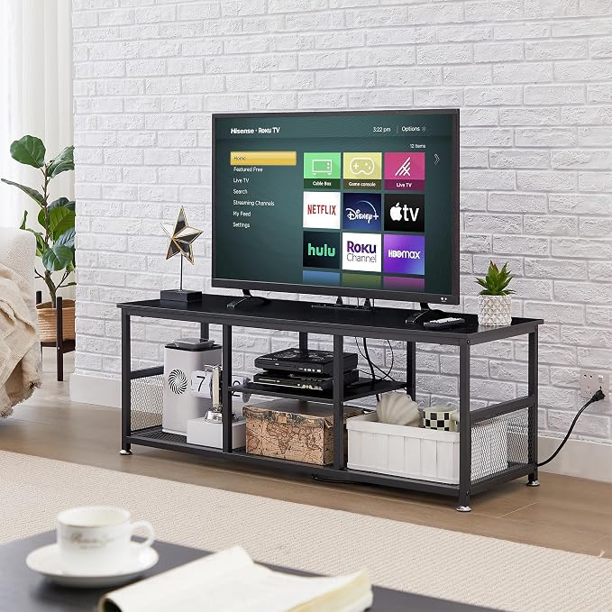 VECELO TV Stand with Power Outlets - Image 3