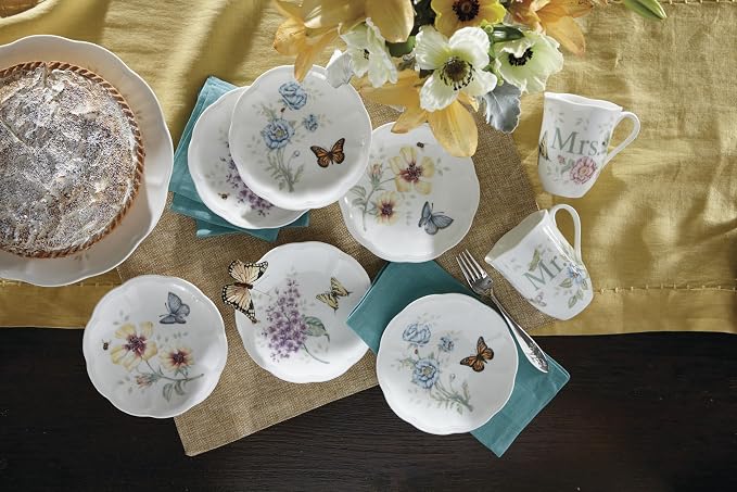 Lenox Dinnerware Set, Butterfly Meadow 6-Piece Tidbit Plate Set, Service - Image 4