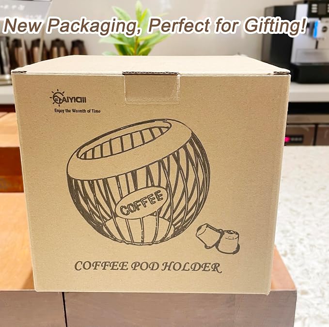 AIYICIII Coffee Pod Holder, K Cup Holder, Large Capacity Kcups Organizer - Image 7