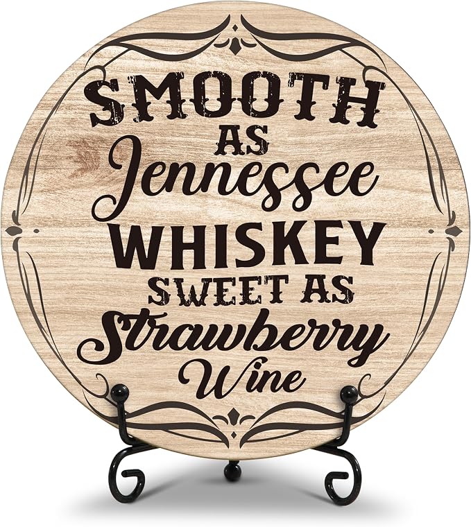 Country Home Decor, Home Bar Decor Accessories, Smooth As Tennessee Whiskey by RYSMH