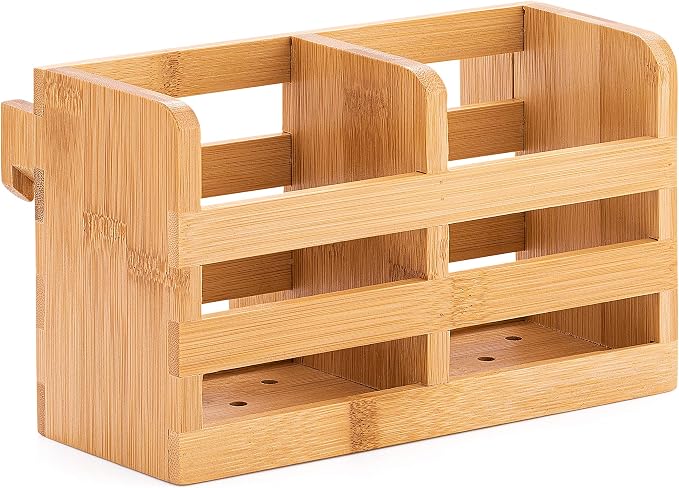 Bamboo Utensil Holder for Dish Rack - Image 3