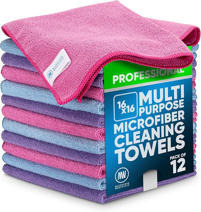 MW Pro Microfiber Cleaning Cloth |Pink by MicrofiberWholesale