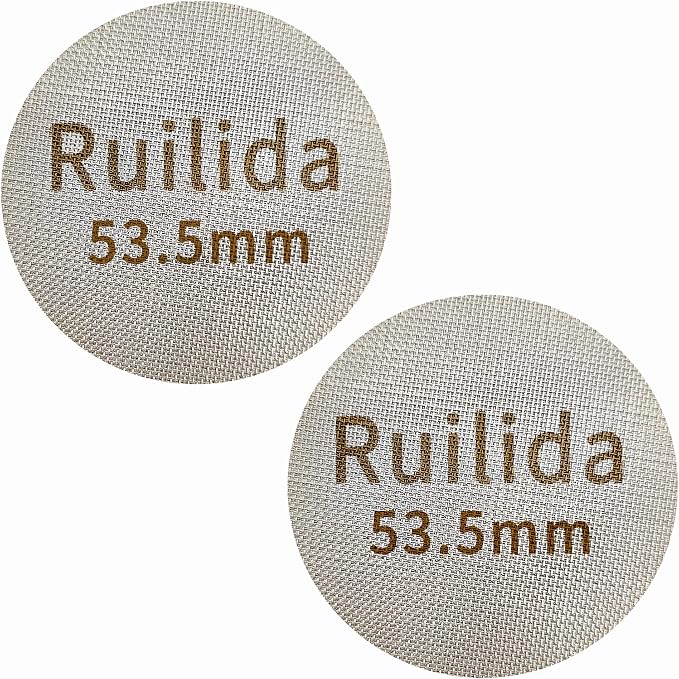 2 Packs Espresso Puck Screen 53.5mm, Reusable 1.7mm Thickness 150μm 316 by Ruilida