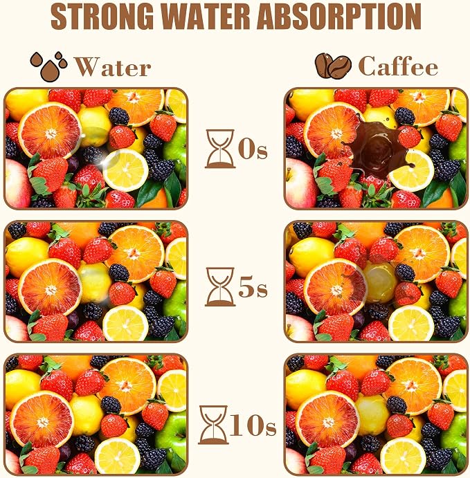 Fresh Fruits Dish Drying Mat for Kitchen Counter Coffee Bar Mat Hide Stain - Image 4