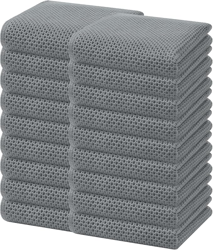 Homaxy 100% Cotton Waffle Weave Kitchen Dish Towels, Ultra Soft Absorbent Quick by Homaxy