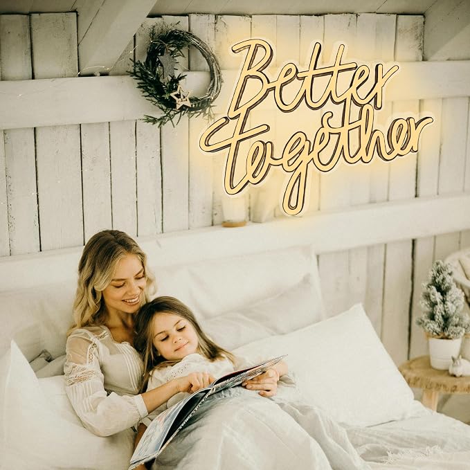 Better Together Neon Sign, Adjustable LED Neon Light Sign Backdrop powered by - Image 5