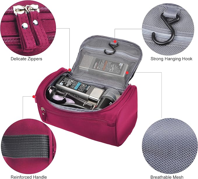 Vercord Mens Toiletry Bag Wash Travel Small Shaving Dop Kit Shower Bathroom - Image 4