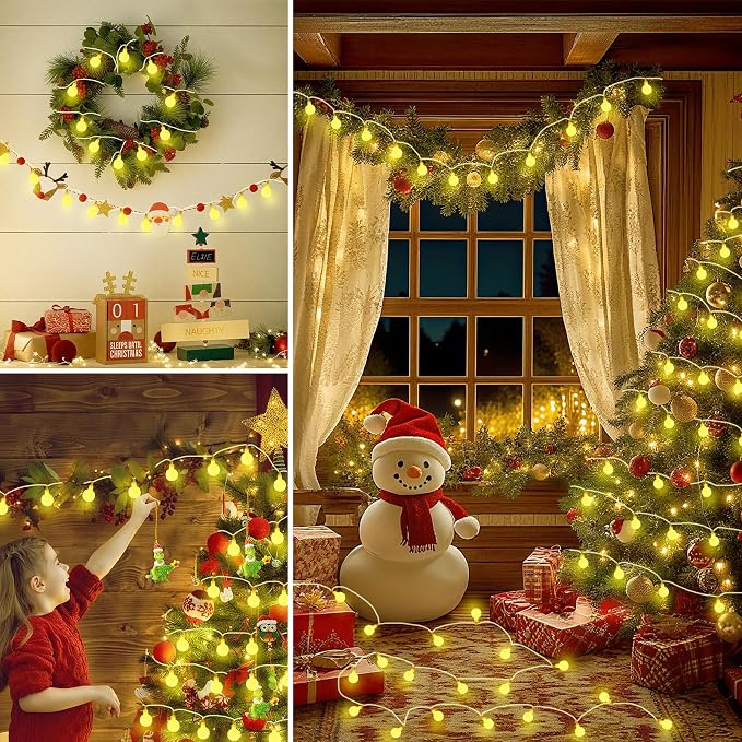 2 Pack Battery Operated String Lights Indoor Outdoor - 45FT 100 LED Fairy Lights - Image 4
