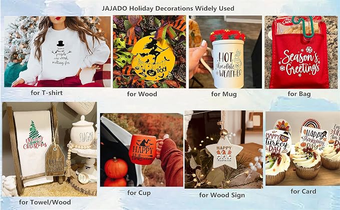 JAJADO Chalk Paste Paint for Christmas Stencils Set 20 Pcs, Winter Silk Screen - Image 2