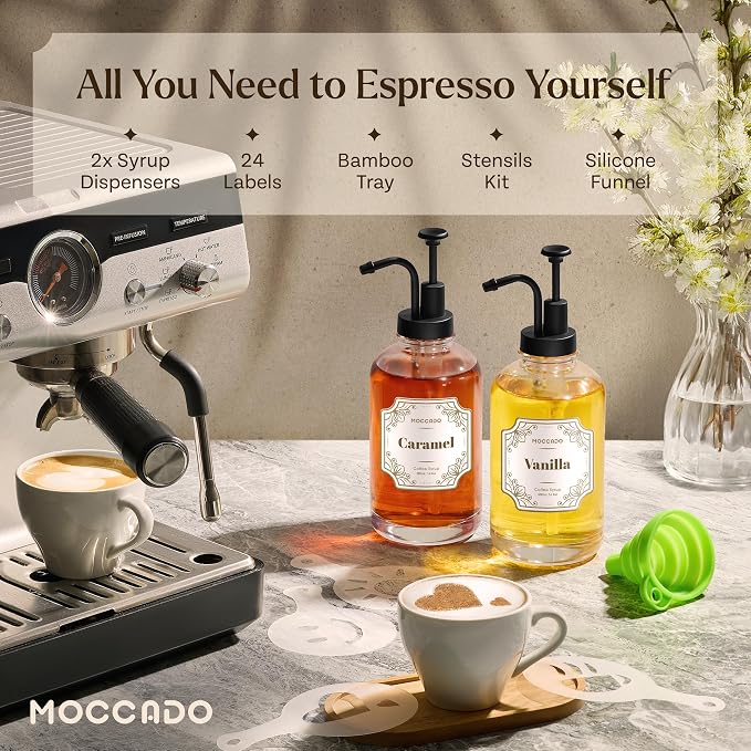 Glass Coffee Syrup Dispenser for Coffee Bar - Image 2
