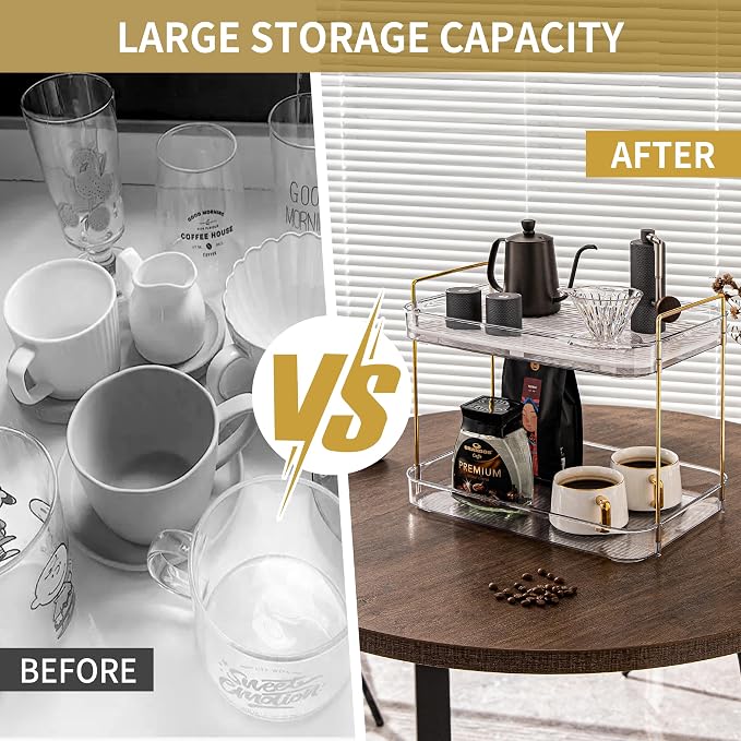 Coffee Bar Accessories, Station Organizers, Large Capacity Storage - Image 3